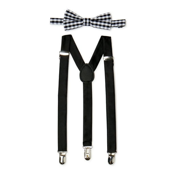 Nice Shades Combo Pack Suspenders & Bow Ties White 